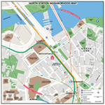 MBTA North Station Neighborhood Map